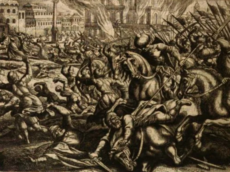 1593-Matthäus Merian - La caduta di Costantinopoli. Cronaca storica di Gottfried
